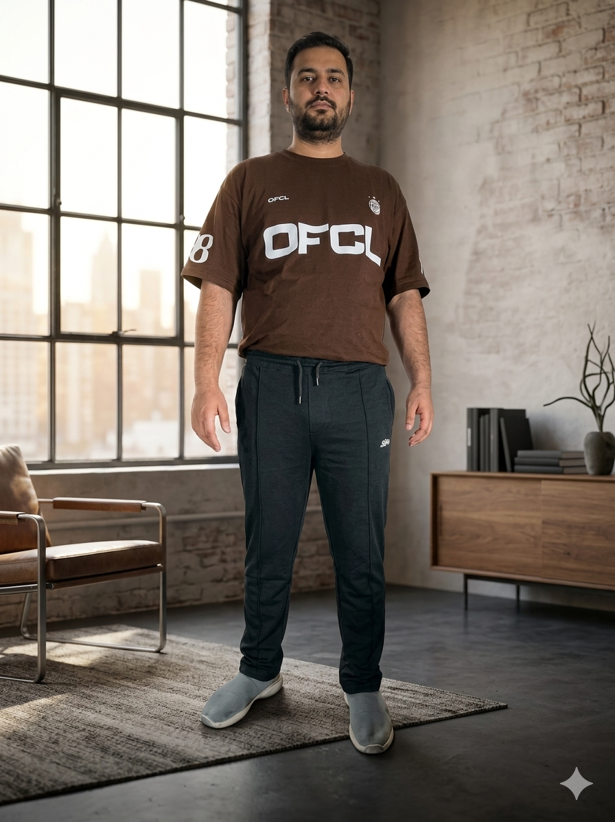 Premium Men's Baggy Fit Cotton Trouser - Comfort Wear Joggers