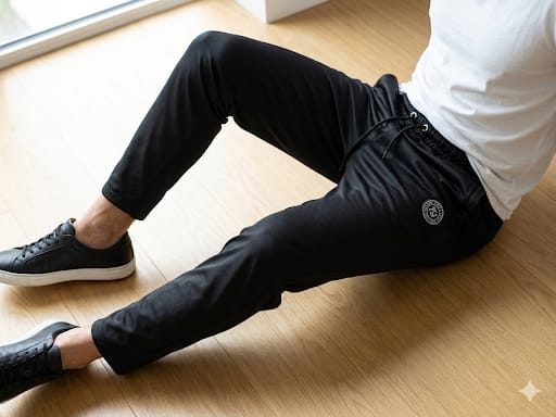 Men’s Black Slim Fit Jogger Trouser – Stretchable Casual Track Pants for Men | Wearex