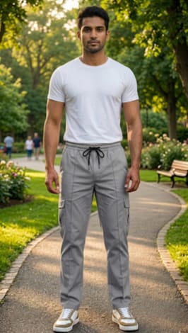 Men’s Premium Black Cargo Trouser – Baggi Casual Pants for Men | Wearex
